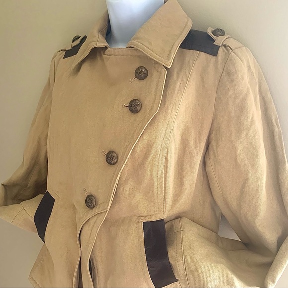 Mackage Double Closure Leather Trim Jacket - Picture 3 of 16